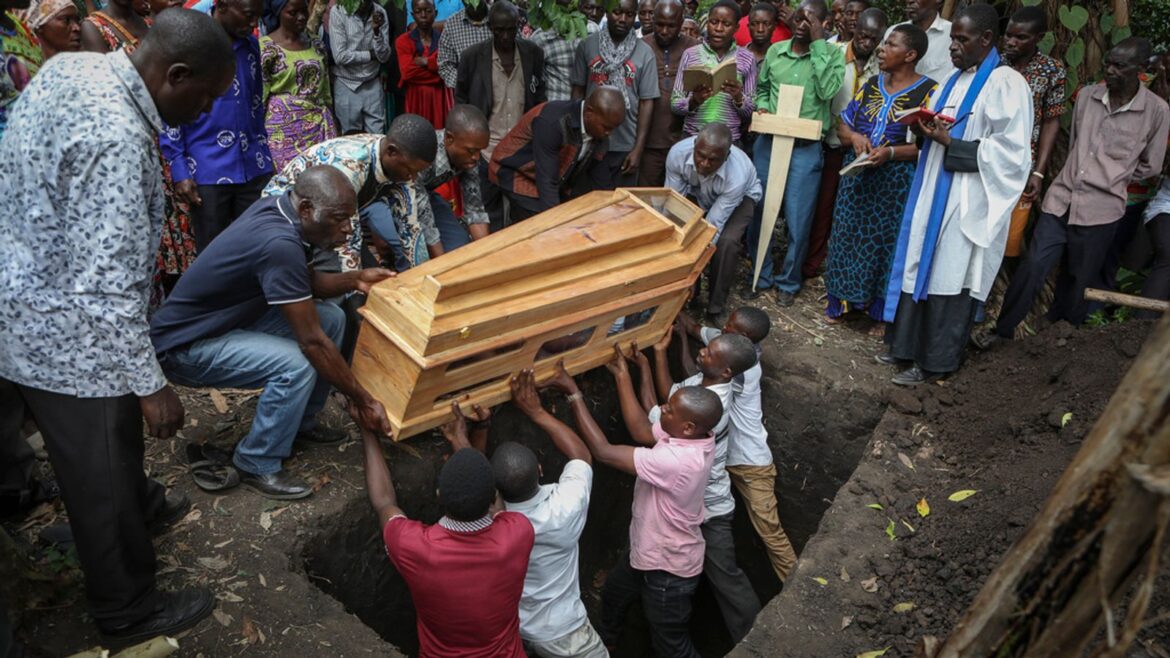 Families begin burying loved ones after Uganda school attack leaves 42 dead