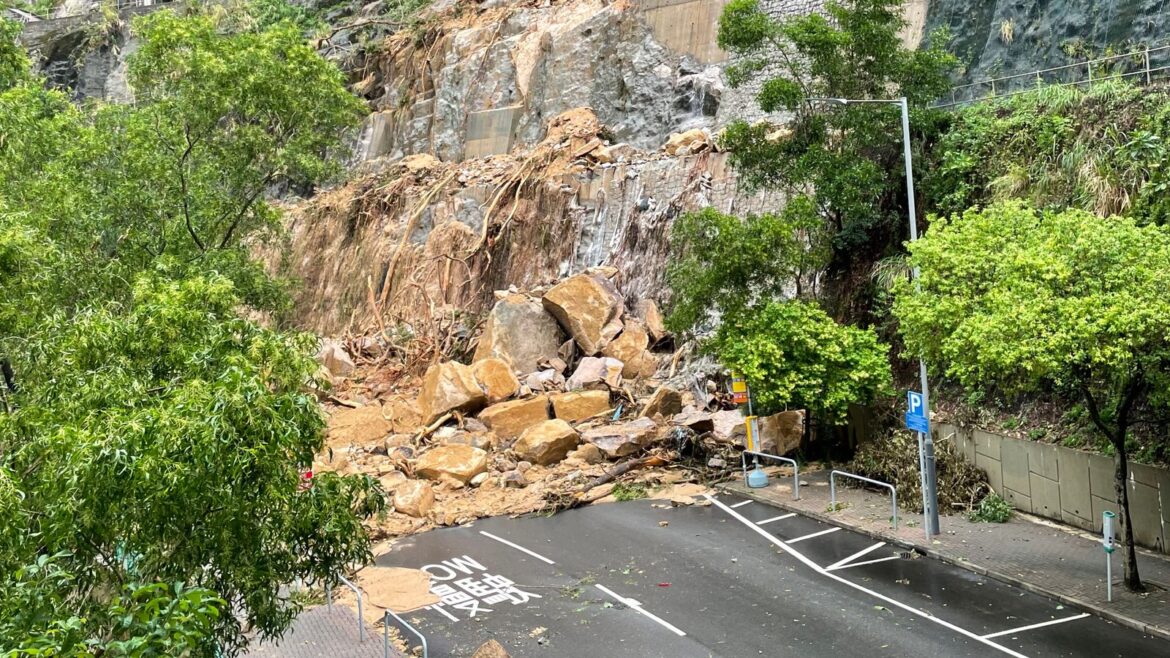 ‘Boulders the size of buses’: Hong Kong’s heaviest rainfall in 140 years leads to landslides and sinkholes