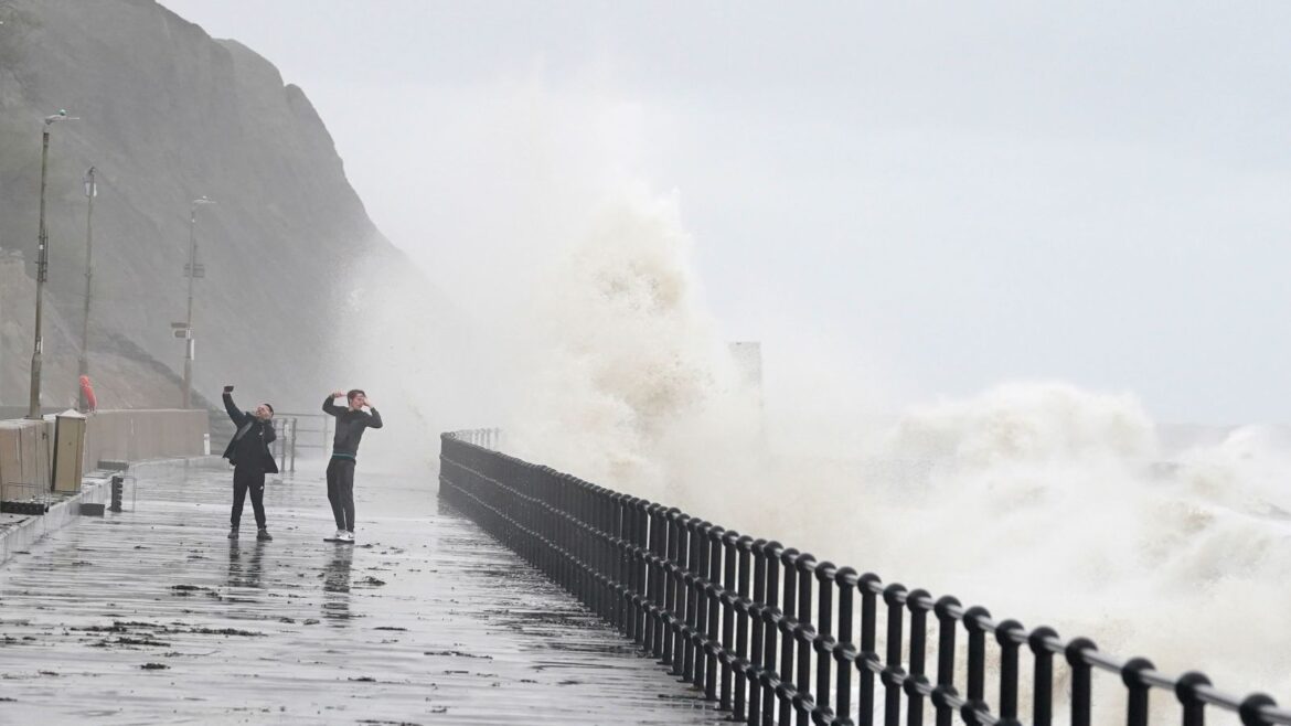 Dozens of flood warnings remain after Storm Ciaran batters parts of UK